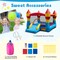 Multi-color 420D Oxford Cloth and 500D PVC Inflatable Bounce House with Slide and Basketball Hoop for Kids
